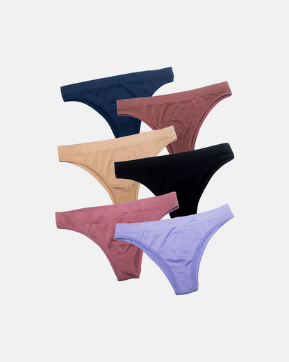 Kit 6 Calcinhas Smooth Tanga