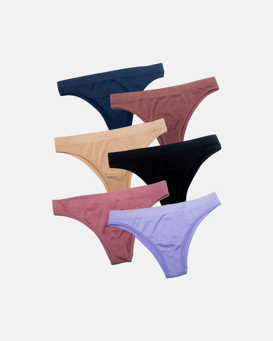 Kit 6 Calcinhas Smooth Tanga