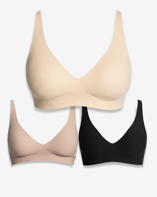 Kit 3 Sutiãs All Day Rib